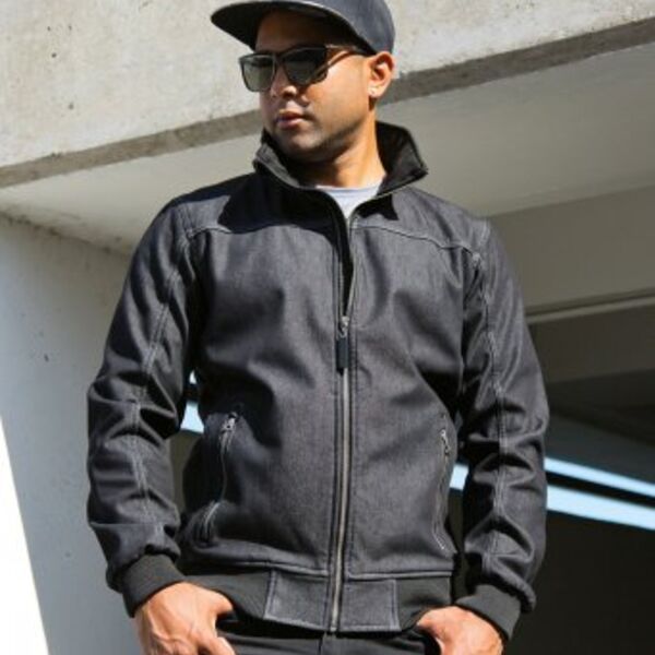 Result Stone Wash Denim Soft Shell Jacket Thumbnail