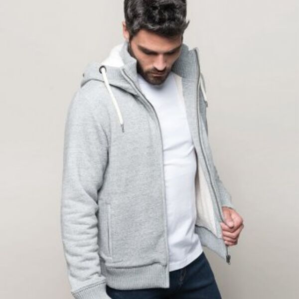 Kariban Vintage Sherpa Lined Hooded Sweatshirt Thumbnail